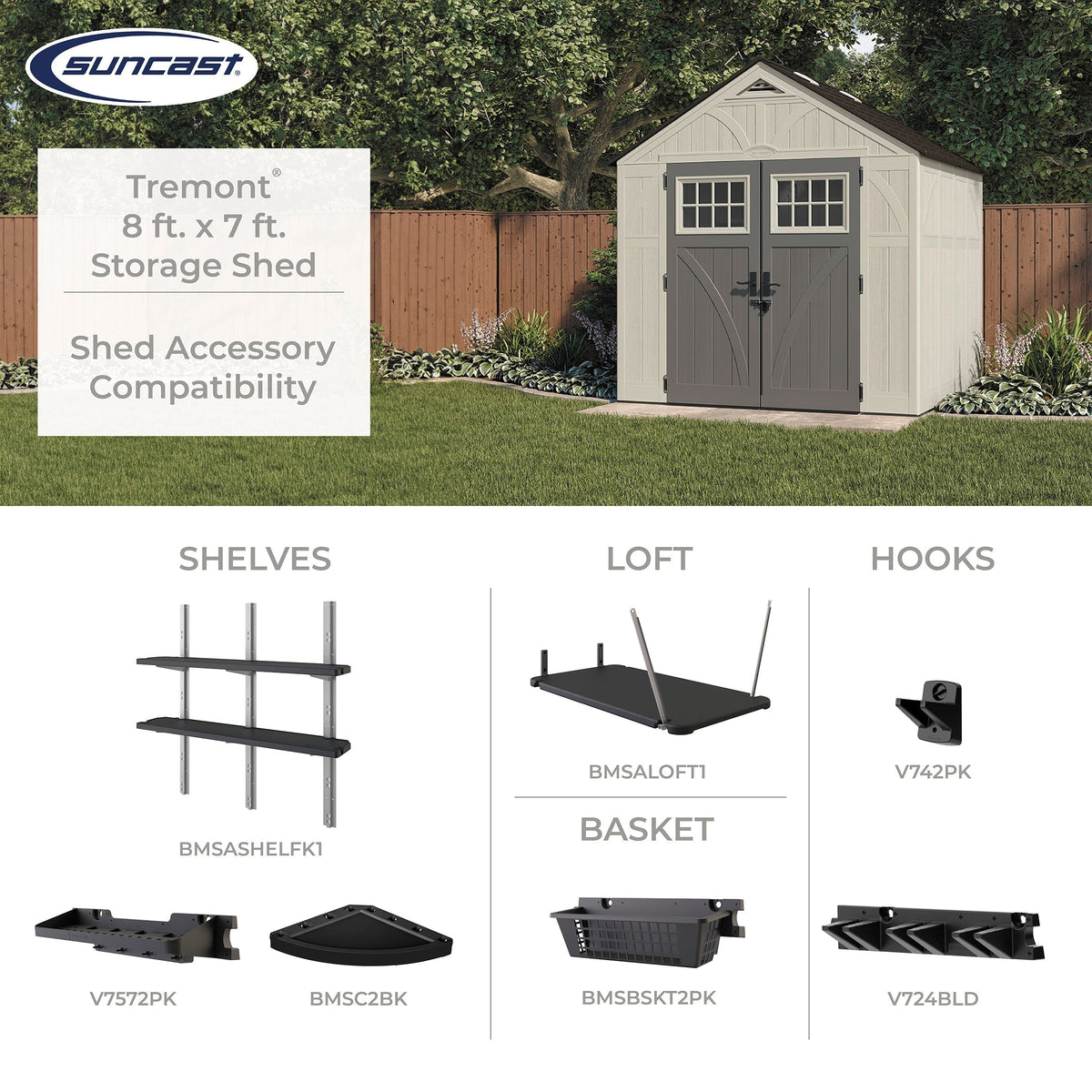 Suncast Tremont Shed 8x7
