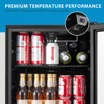 COMFEE' RCZ99BG2(E) Under Counter Beer & Drinks Fridge-93L Capacity,Holds up to 115 Cans